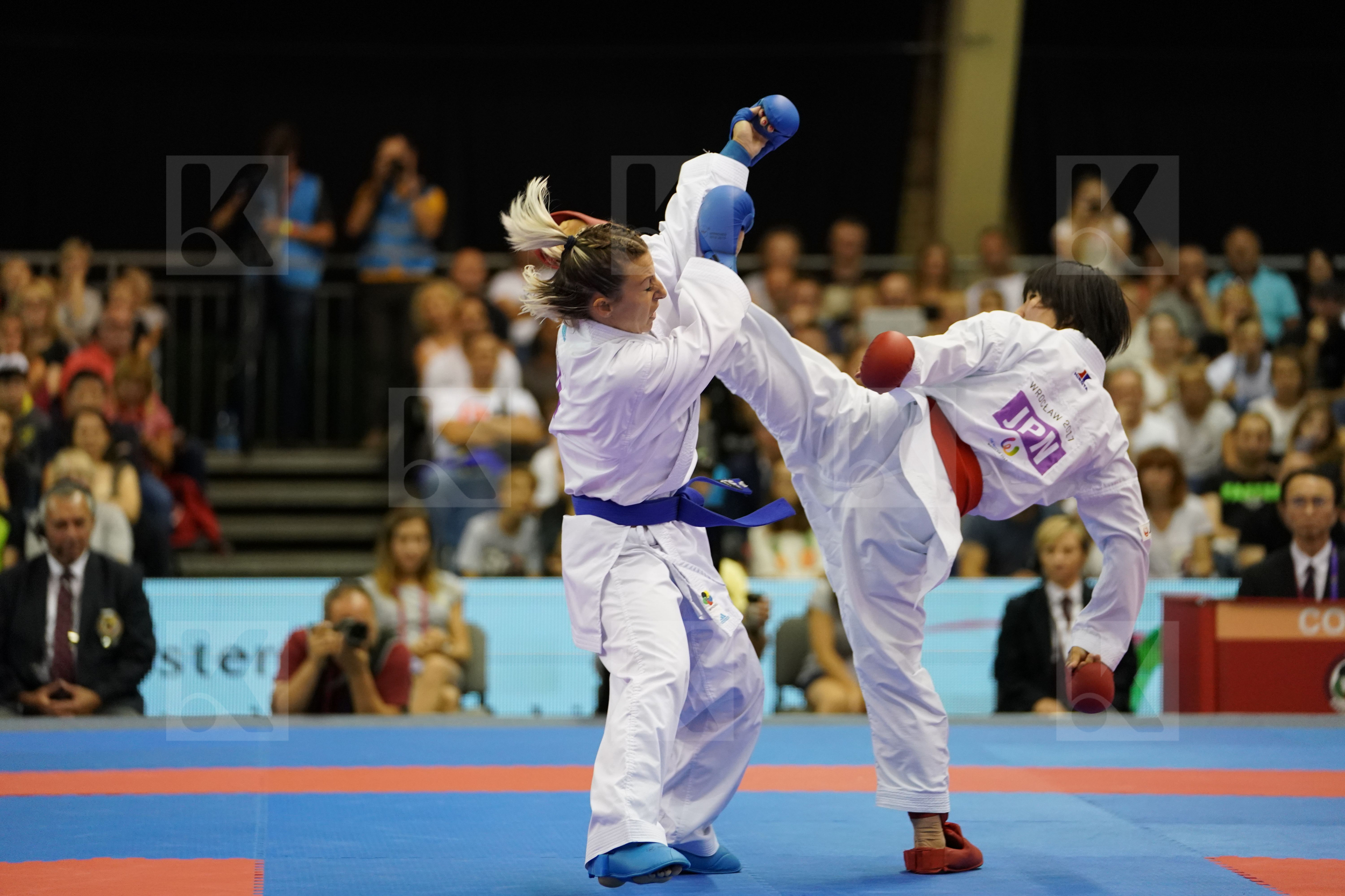 Female Kumite -50kg France Gold match Japan Miyahara Miho Recchia Alexandra